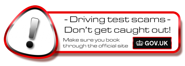 Don't get scammed! book your theory or driving test in Weymouth on the .gov site